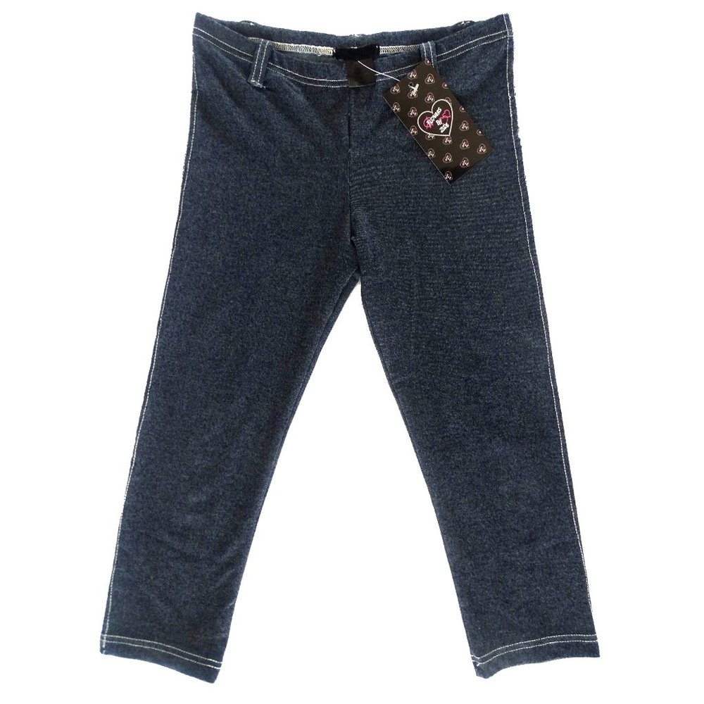 NWT Flowers by Zoe Blue jeans look cropped legging Size L